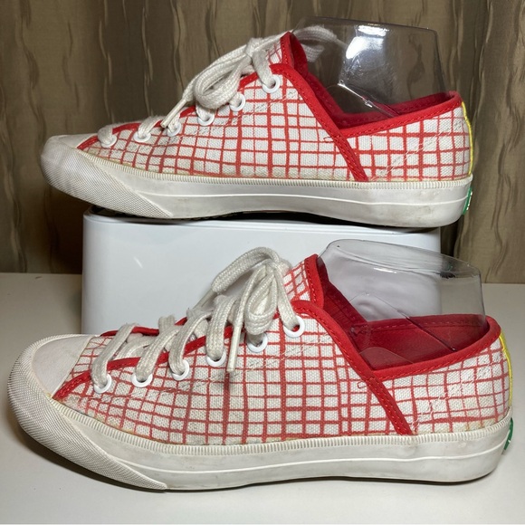 Kate Spade Saturday PF Flyers Women's 7 Lace Up Cap Toe Checked Canvas Sneakers - Picture 4 of 16